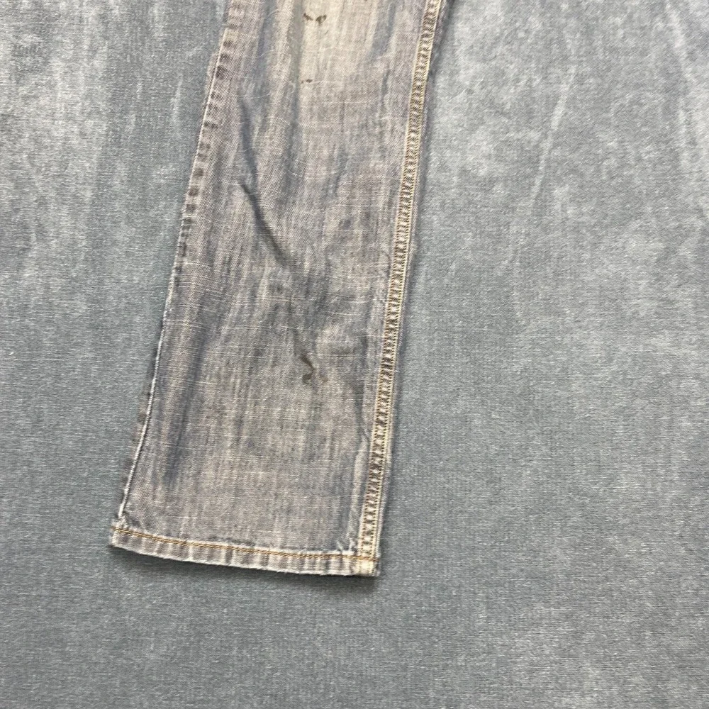 Levi's 514 Jeans Mens 33x32 Blue Denim Light Wash Slim Straight Leg Outdoor